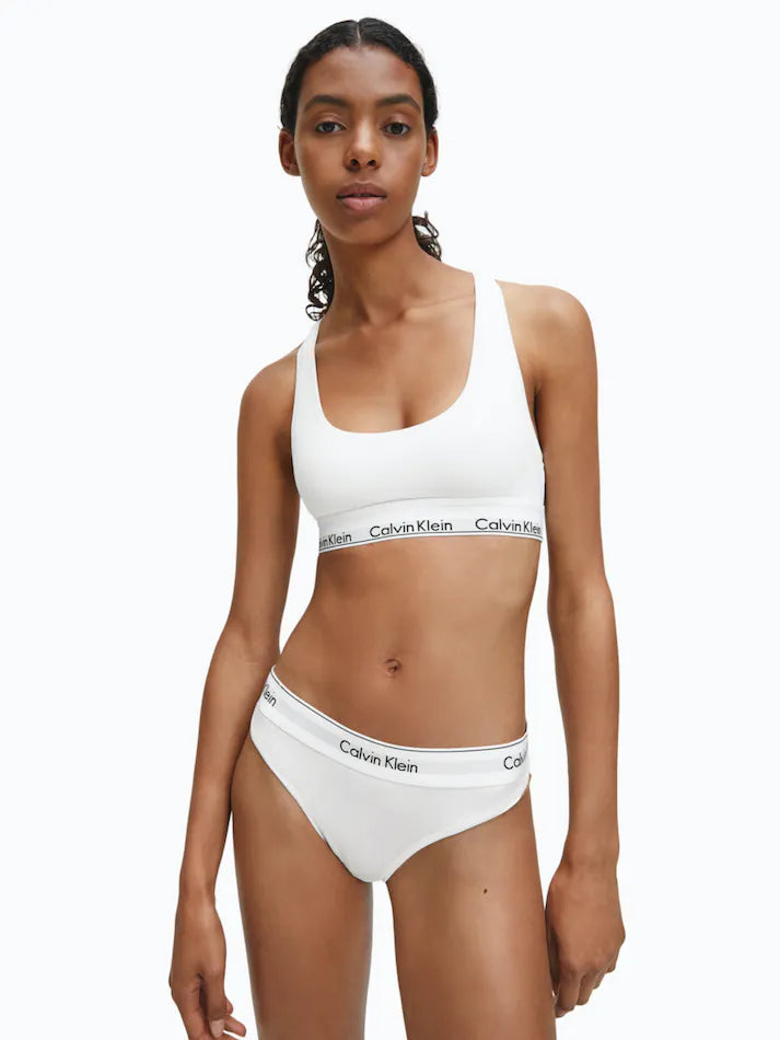 Calvin Klein Modern Cotton Unlined Bralette - White