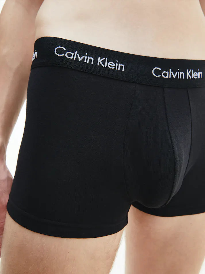 Calvin Klein Cotton Cotton Stretch 5 Pack Low Rise Trunks - Black