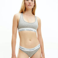 Calvin Klein  Modern Cotton Unlined Bralette - Grey Heather