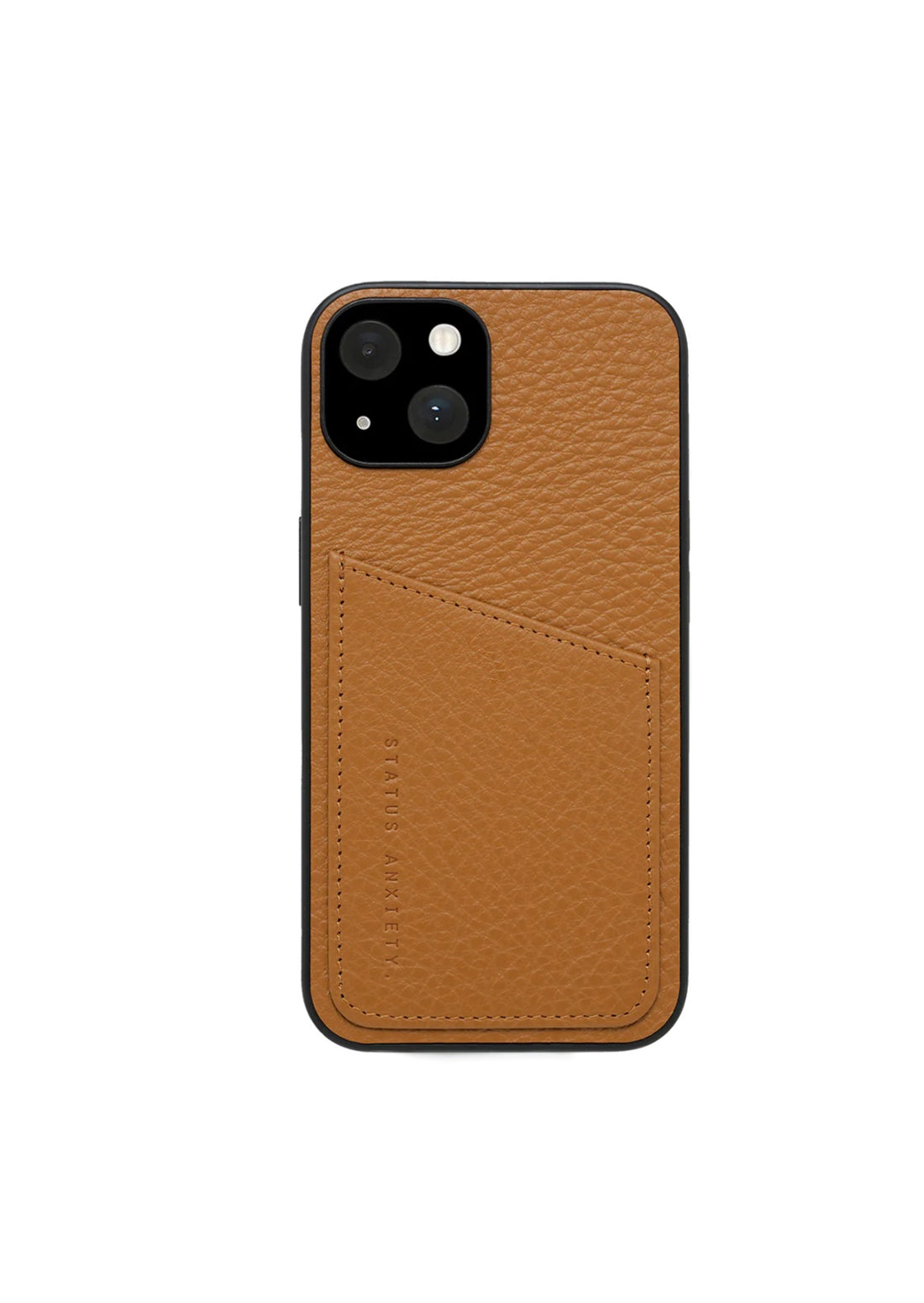 Status Anxiety Who's Who Leather Phone Case (iPhone) - Tan