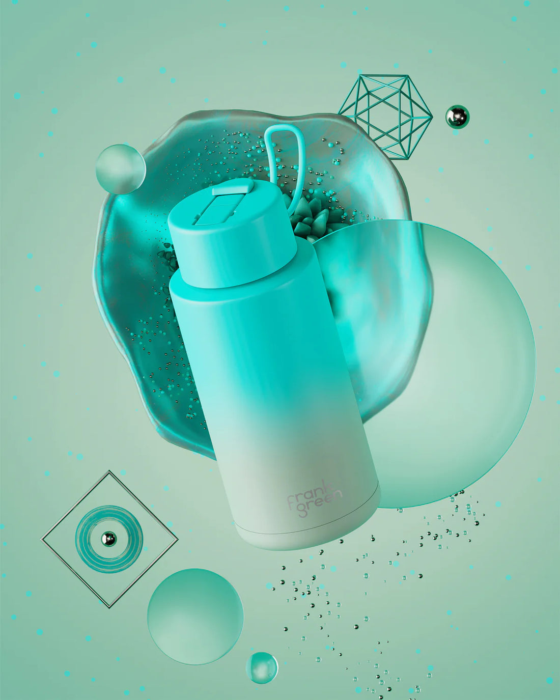 Frank Green Gradient Ceramic Reusable Bottle 34oz/1000ml - Bondi Bliss