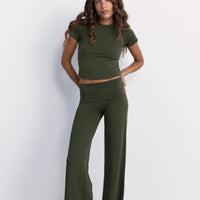 Pinky & Kamal Full Length Yin Flare - Khaki