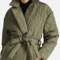 ENA PELLY Mia Longline Quilted Jacket - Hunter Green