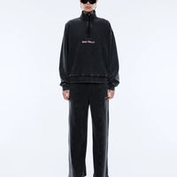 Ena Pelly QTR Zip Sweatshirt - Washed Shadow Grey