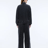 Ena Pelly QTR Zip Sweatshirt - Washed Shadow Grey