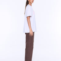 Ena Pelly Sophia Relaxed Tee - White Marle/Pink
