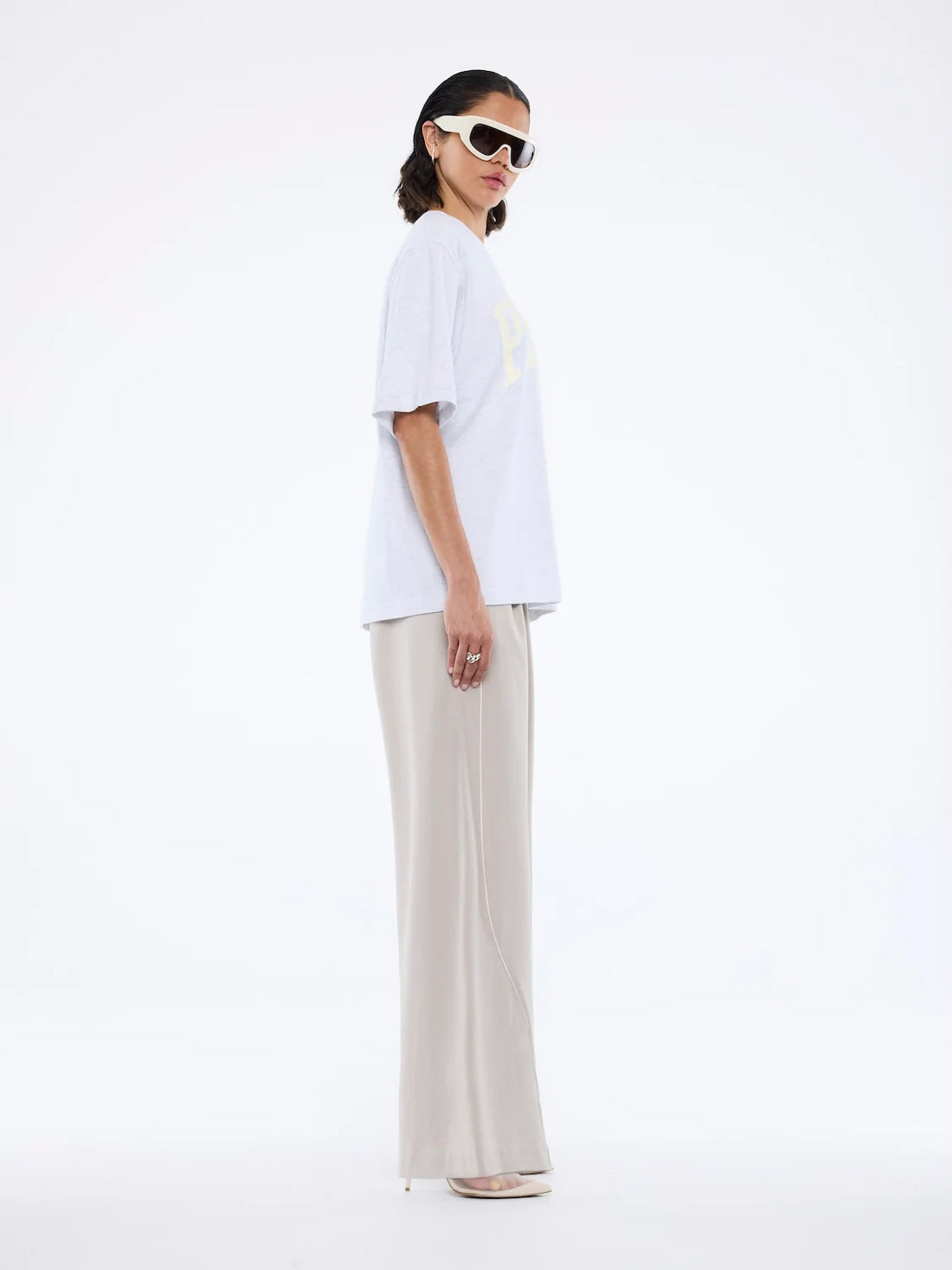 Ena Pelly Collegiate Tee - White Marle