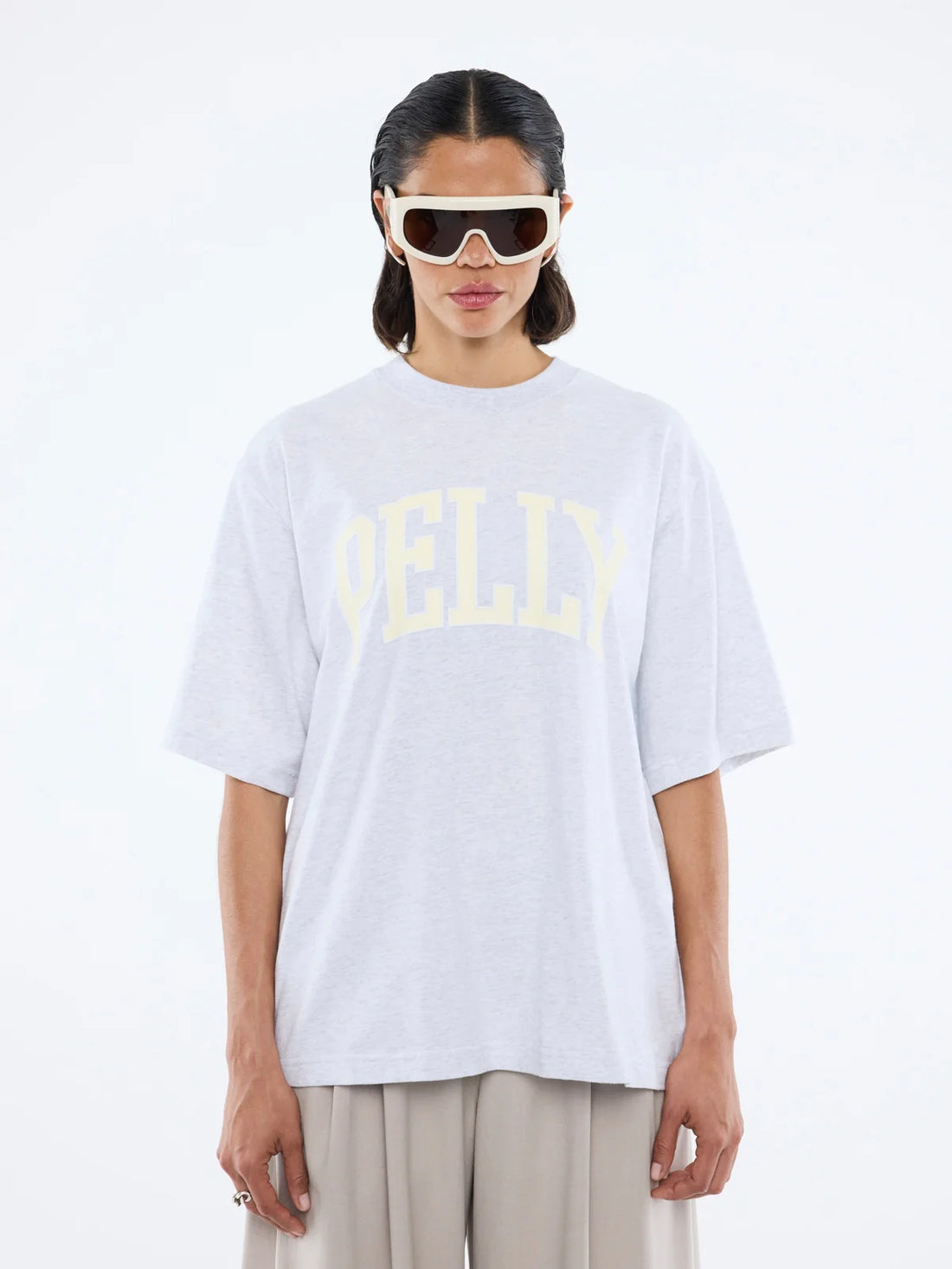 Ena Pelly Collegiate Tee - White Marle