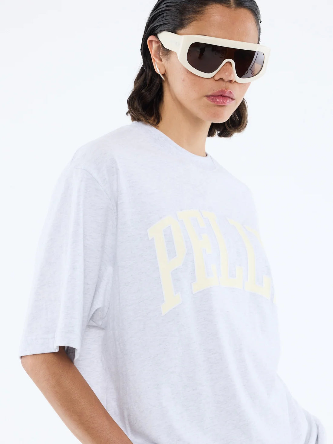 Ena Pelly Collegiate Tee - White Marle