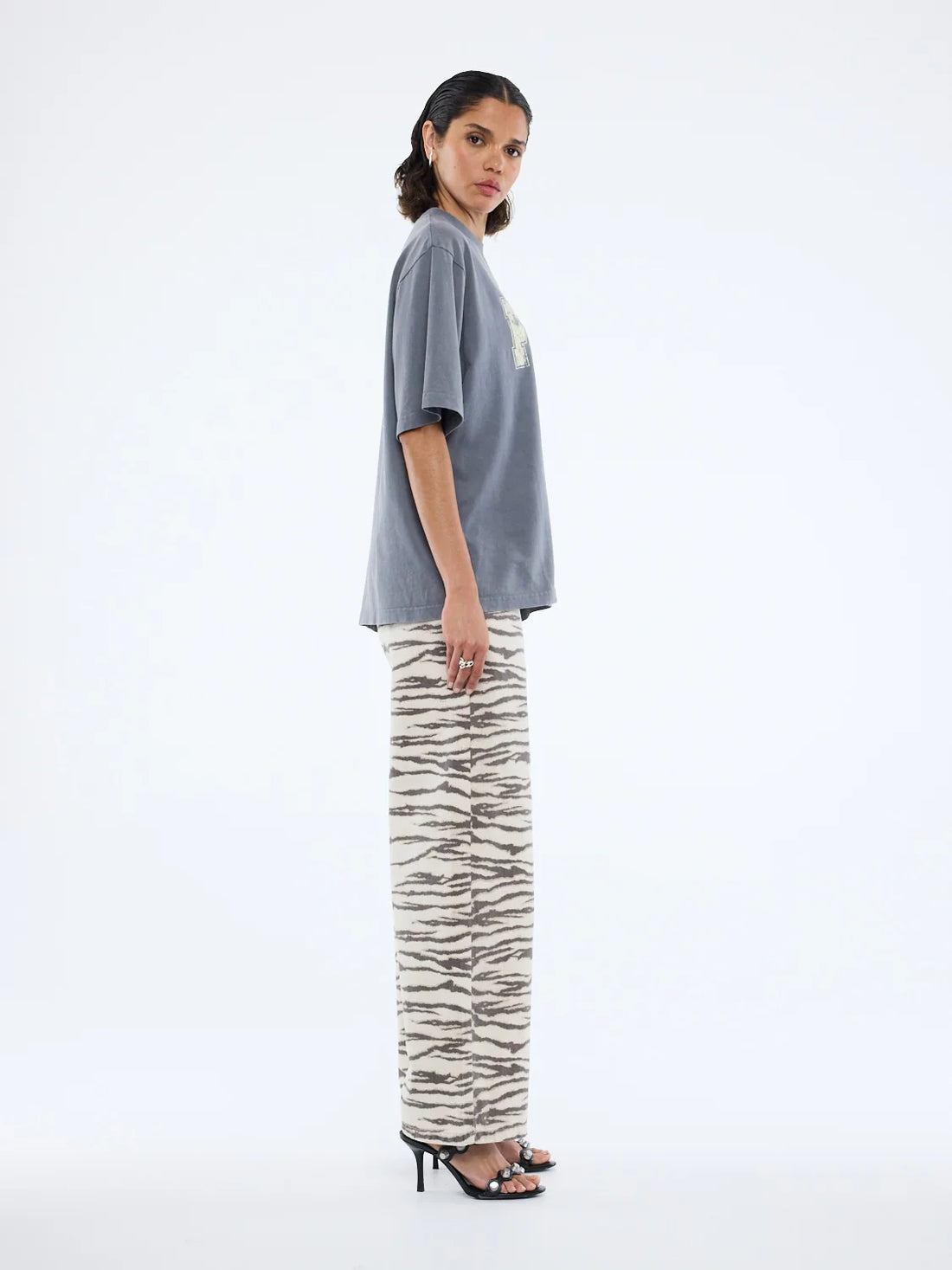 Ena Pelly World Tour Tee - Washed Grey