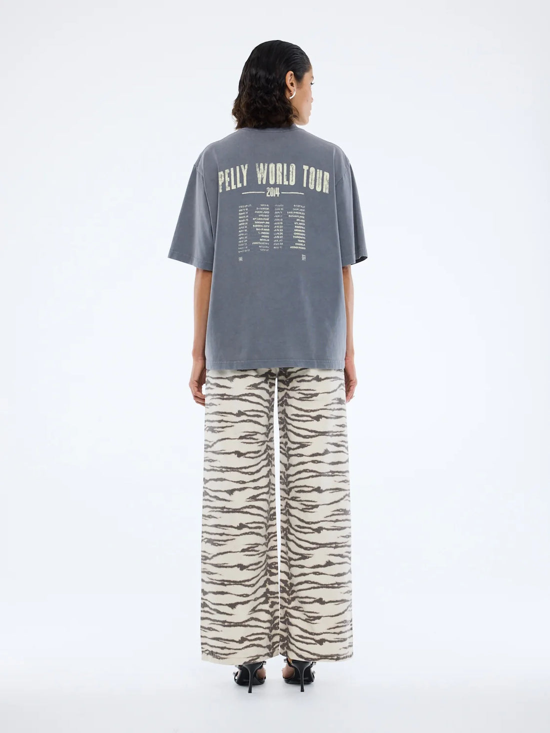 Ena Pelly World Tour Tee - Washed Grey