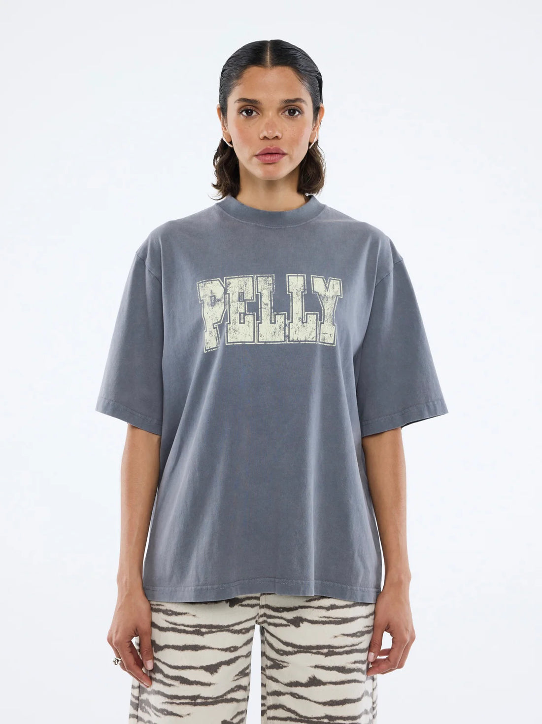 Ena Pelly World Tour Tee - Washed Grey