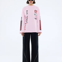 Ena Pelly Street Signs Long Sleeve Tee - Pink