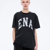 Ena Pelly Jessie Oversized Collegiate Tee - Vintage Black