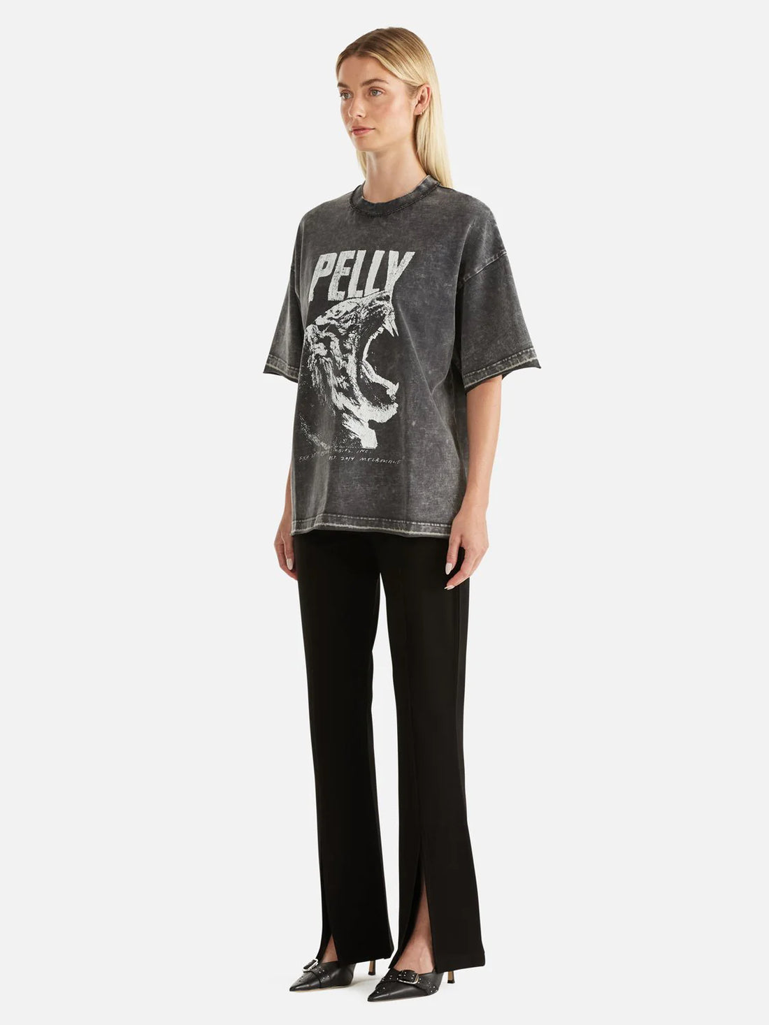 Ena Pelly Fearless Tee - Black Stone Wash