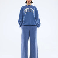 Ena Pelly Varsity Sweatshirt - Indigo Wash
