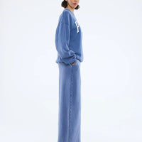Ena Pelly Varsity Sweatshirt - Indigo Wash