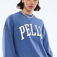 Ena Pelly Varsity Sweatshirt - Indigo Wash