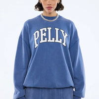 Ena Pelly Varsity Sweatshirt - Indigo Wash