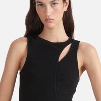 Ena Pelly Bronte Cut Out Rib Tank - Black