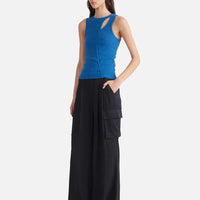 Ena Pelly Bronte Cut Out Rib Tank - Dazzling Blue