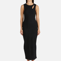 Ena Pelly Bronte Cut Out Rib Dress - Black