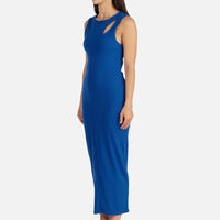 Ena Pelly Bronte Cut Out Rib Dress - Dazzling Blue