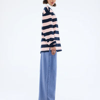 Ena Pelly Hallie Rugby Top - Navy/Pink