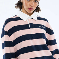 Ena Pelly Hallie Rugby Top - Navy/Pink