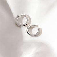 Luv AJ The Reversible Amalfi Hoops - Silver