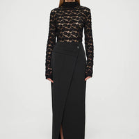 Rohe Lace Turtleneck Top - Noir