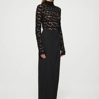 Rohe Lace Turtleneck Top - Noir