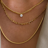 Luv AJ Bardot Stud Charm Necklace - Gold