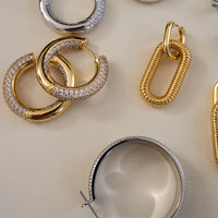 Luv AJ The Reversible Amalfi Hoops - Gold