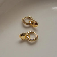 Luv AJ Puffy Heart Huggies - Gold