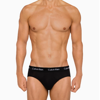 Calvin Klein Cotton Stretch 3 Pack Hip Briefs - Multi