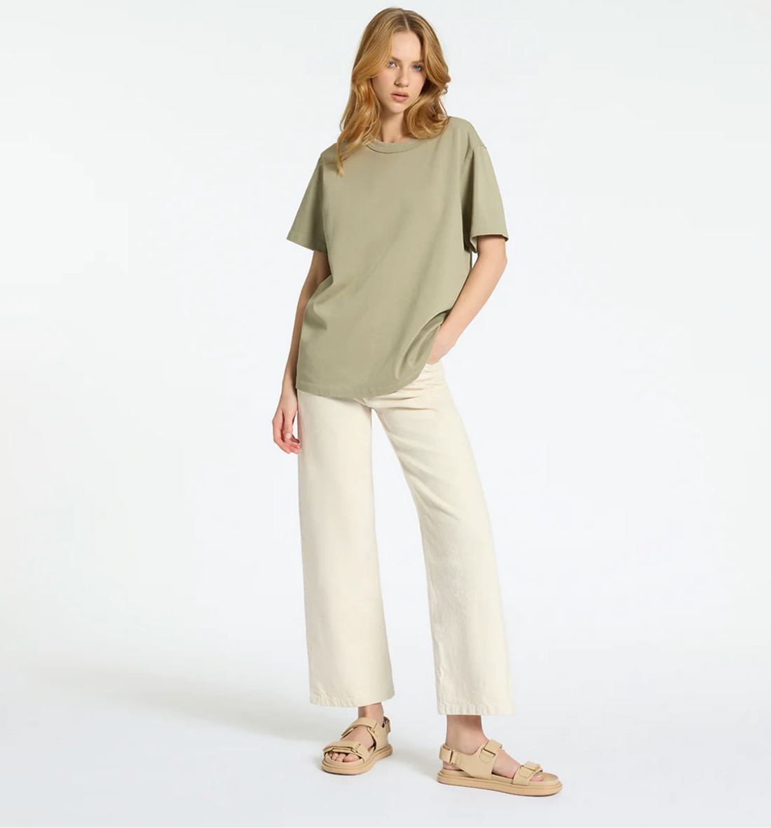 Status Anxiety Feels Right Women's Tee - Washed Sage