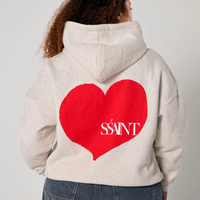 SŚAINT Grey Heart Hoodie - Grey