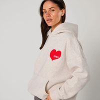 SŚAINT Grey Heart Hoodie - Grey