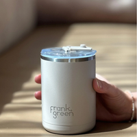Frank Green Ceramic Coffee Cup with Hinged Lid 355ml - Cloud