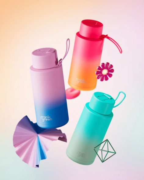 Frank Green Gradient Ceramic Reusable Bottle 34oz/1000ml - Bondi Bliss
