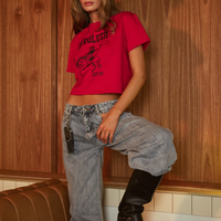 SŚAINT Giddy Up Baby Tee - Red