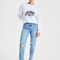 Ena Pelly Tigers Eye Sweatshirt - White Marle