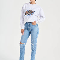 Ena Pelly Tigers Eye Sweatshirt - White Marle