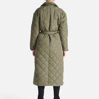 ENA PELLY Mia Longline Quilted Jacket - Hunter Green