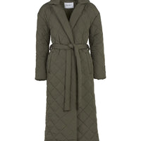 ENA PELLY Mia Longline Quilted Jacket - Hunter Green