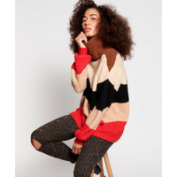 One Teaspoon Stevie Stripe Wool Mix Sweater - Camel Stripe