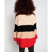 One Teaspoon Stevie Stripe Wool Mix Sweater - Camel Stripe