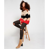 One Teaspoon Stevie Stripe Wool Mix Sweater - Camel Stripe