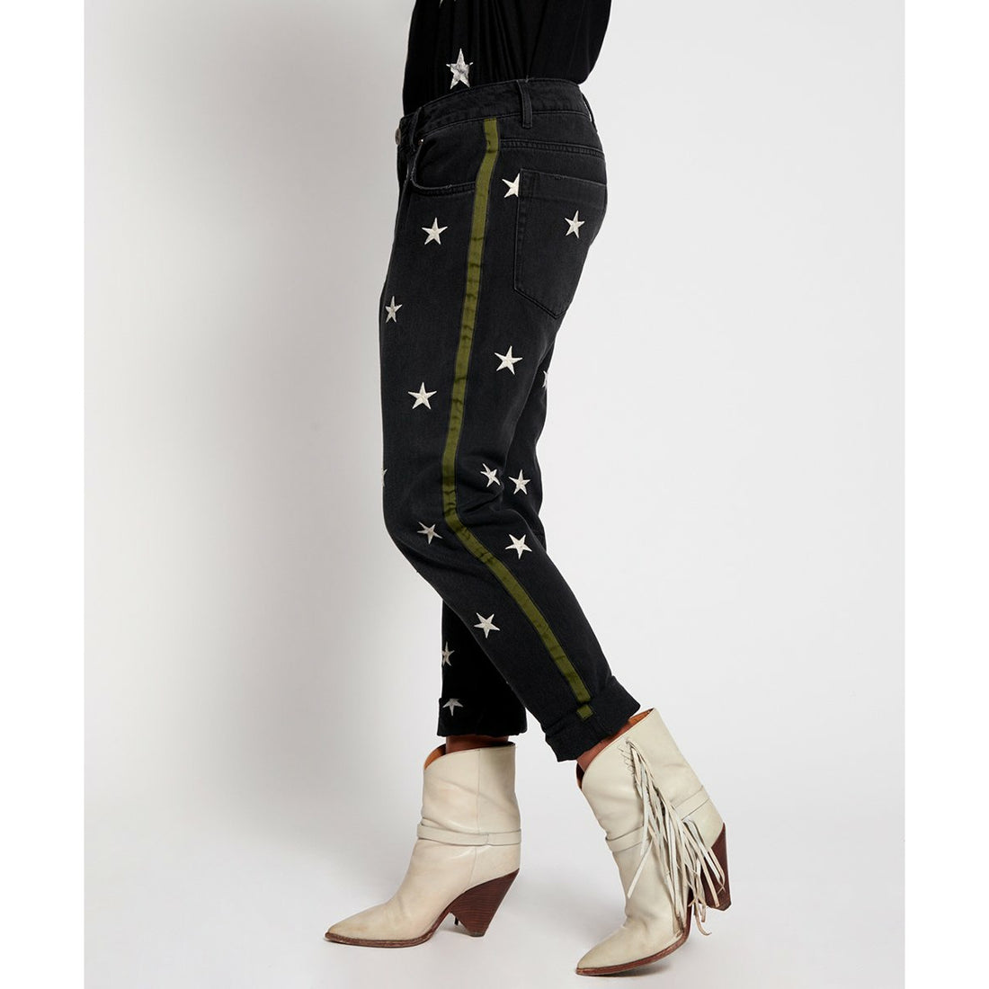 One Teaspoon Black Star Saints Boyfriend Jean - Black Star